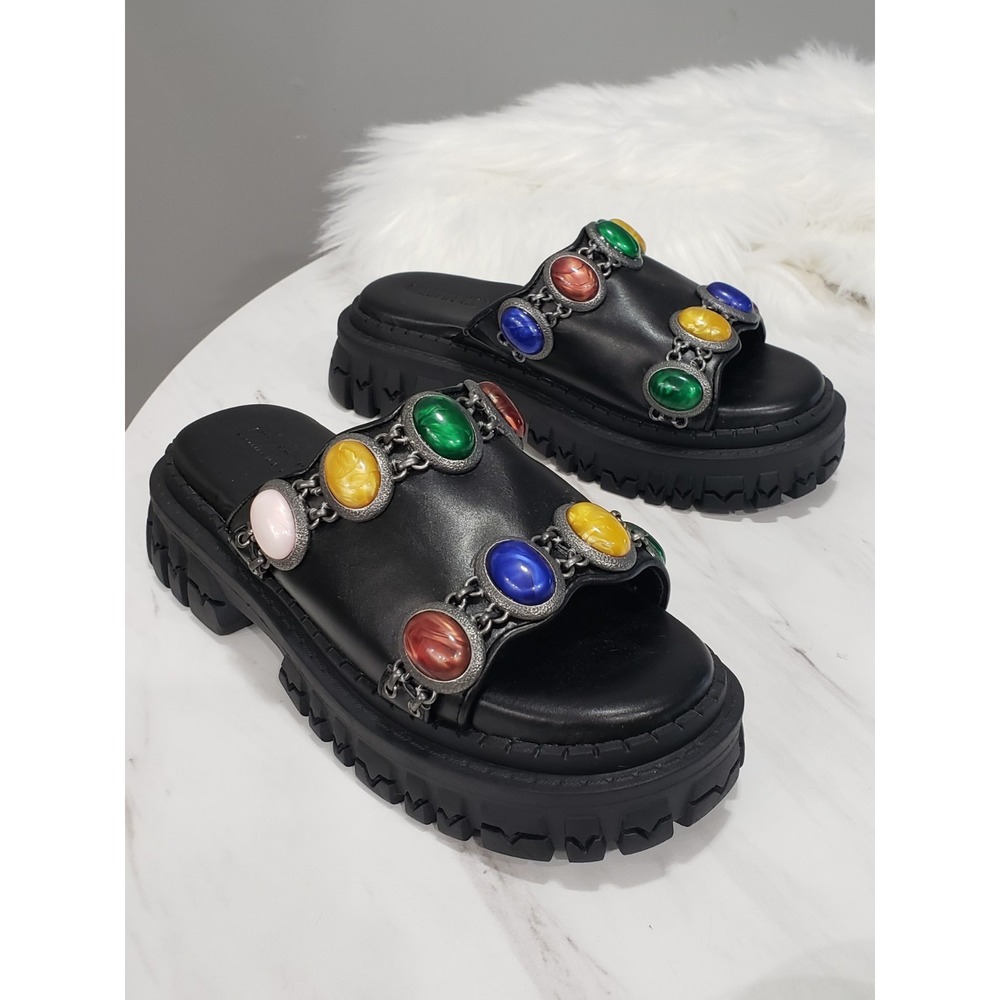 CURRENT MOOD Dolls Kill Feeling Good Platform Sandal FAUX GEMSTONES MARY JANE